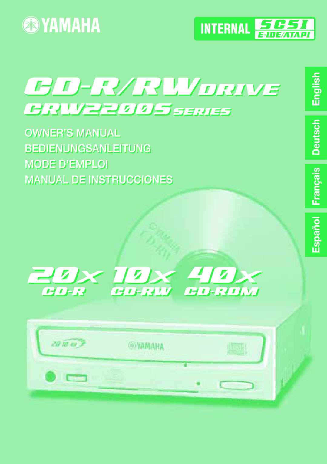 Yamaha CRW2200S manual 