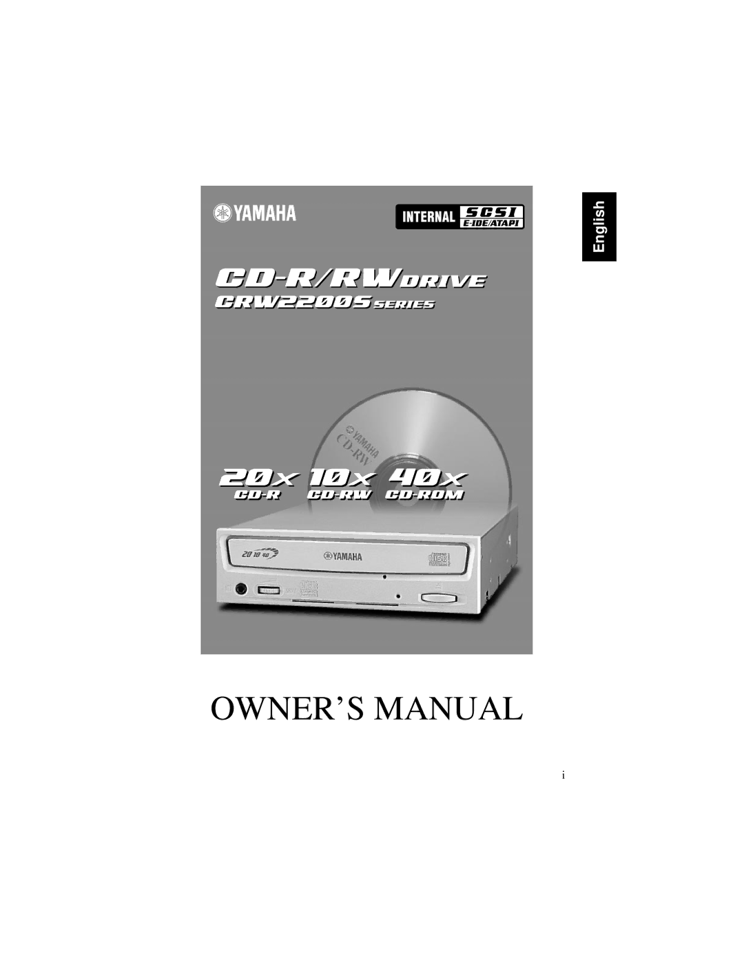 Yamaha CRW2200S manual English 