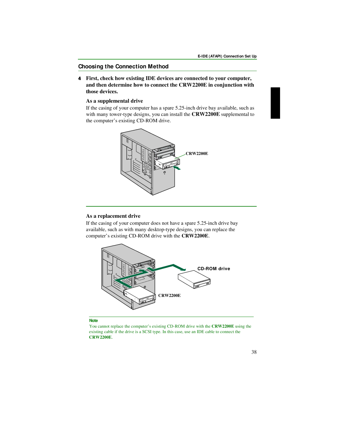 Yamaha CRW2200S manual Choosing the Connection Method 