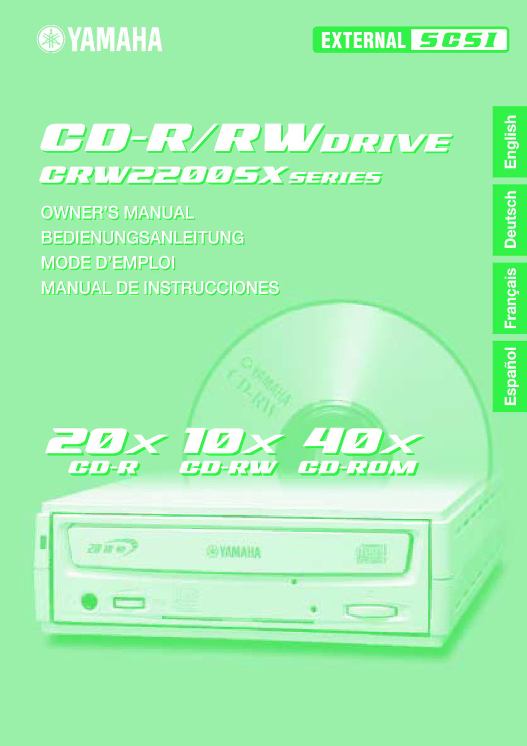 Yamaha CRW2200SX manual 