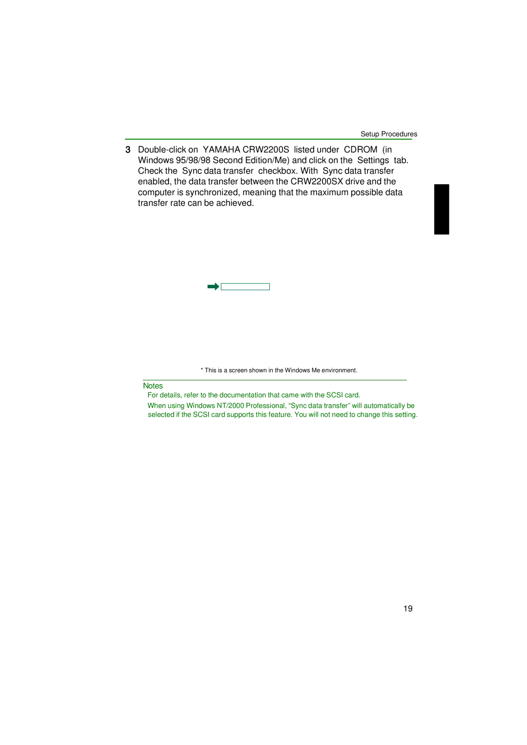 Yamaha CRW2200SX manual Setup Procedures 