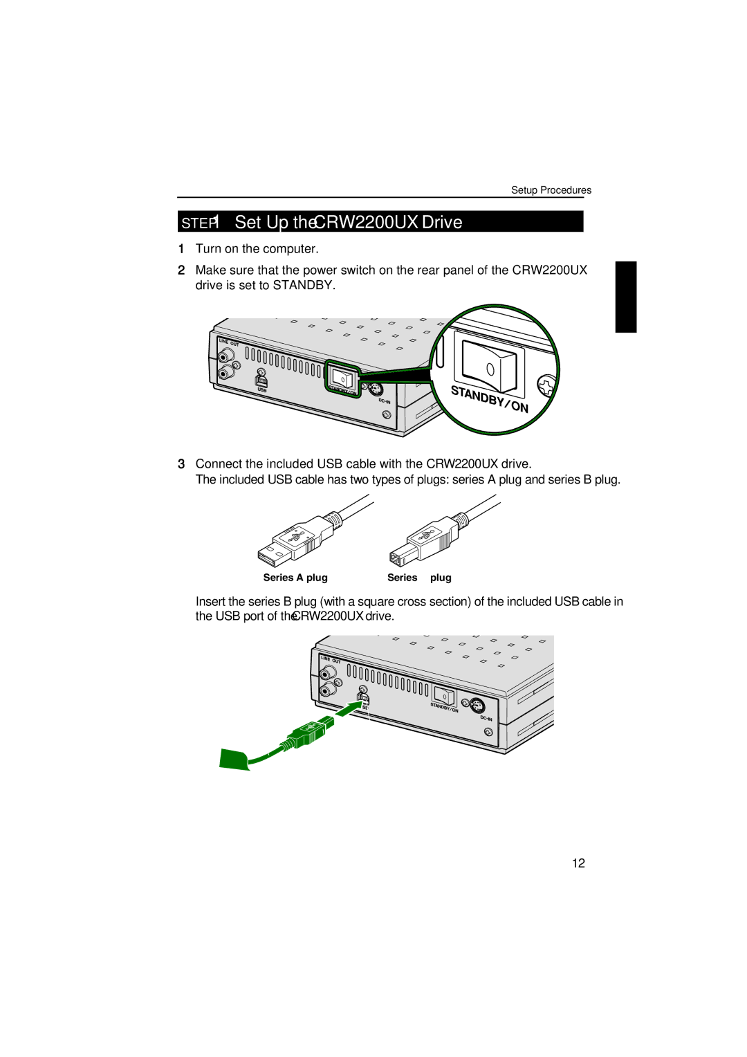 Yamaha manual Set Up the CRW2200UX Drive 