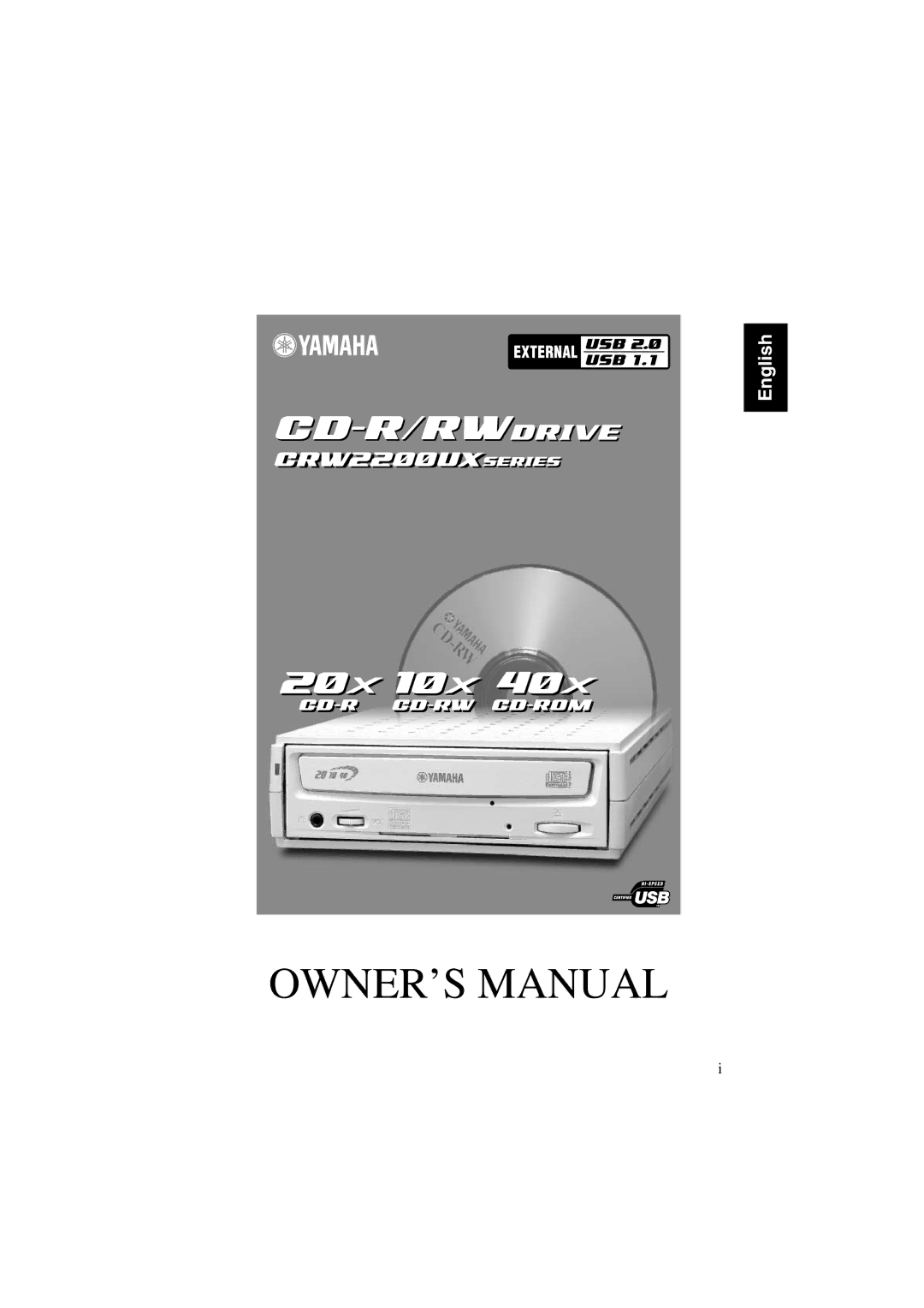 Yamaha CRW2200UX manual English 