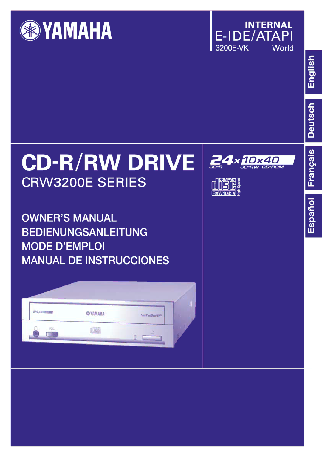 Yamaha CRW3200NB manual 