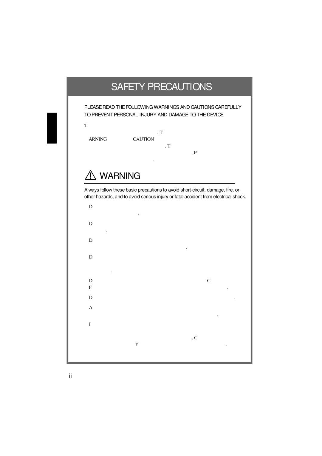 Yamaha CRW3200NB manual Safety Precautions 