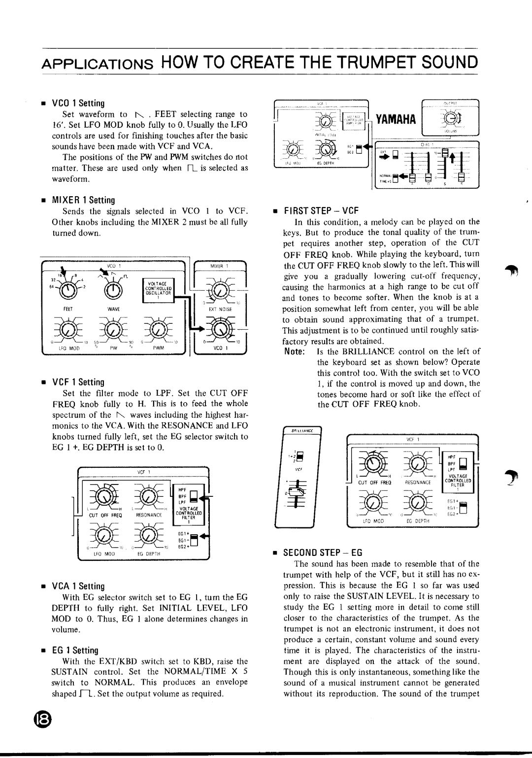 Yamaha CS-15 manual 