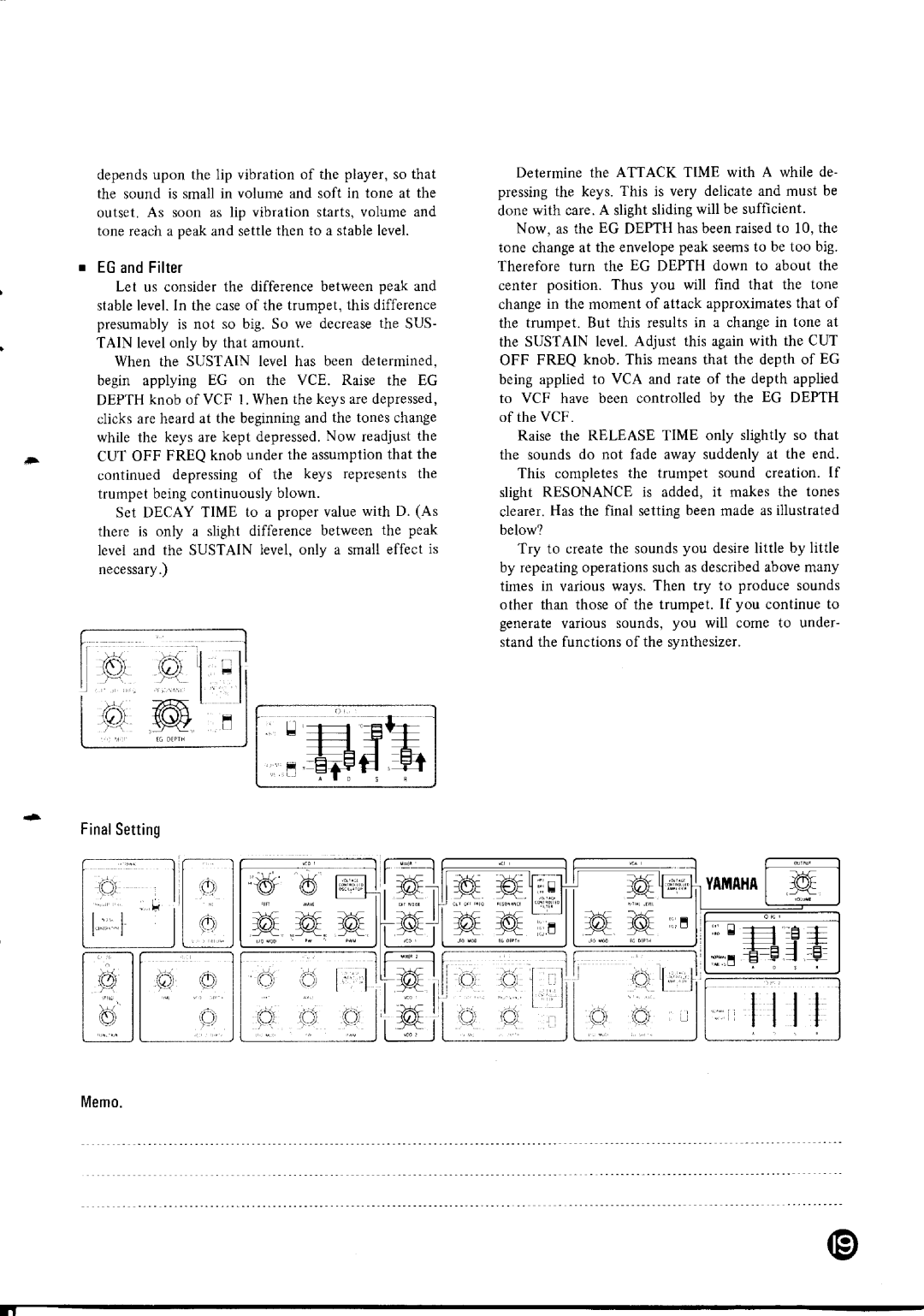 Yamaha CS-15 manual 