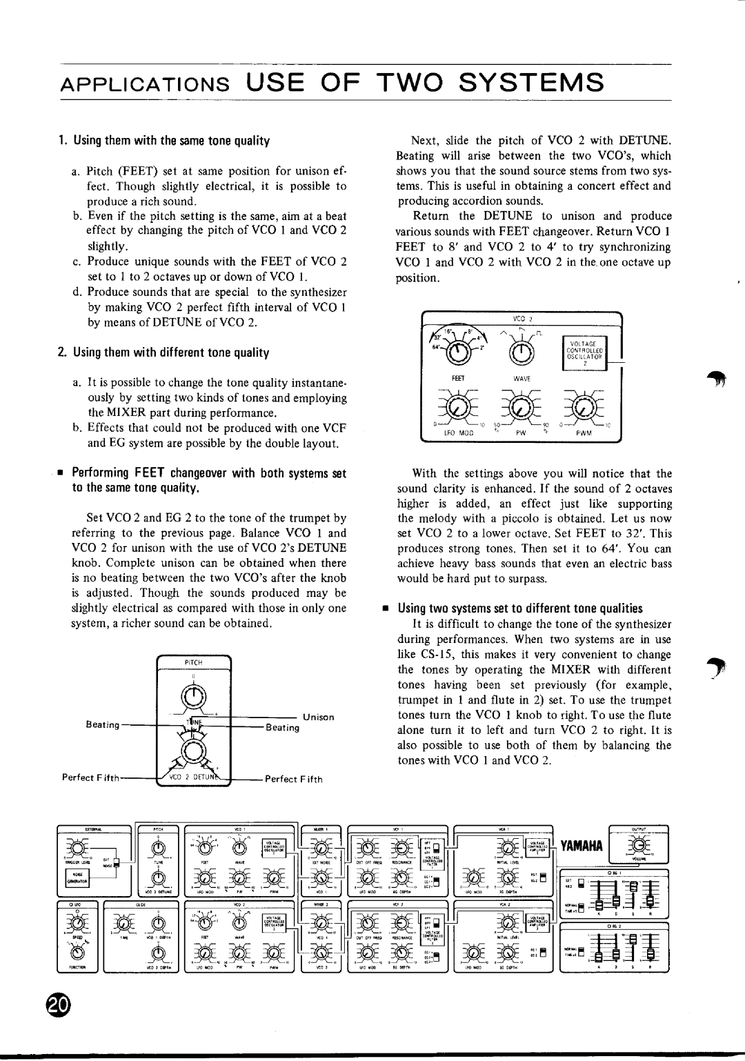 Yamaha CS-15 manual 