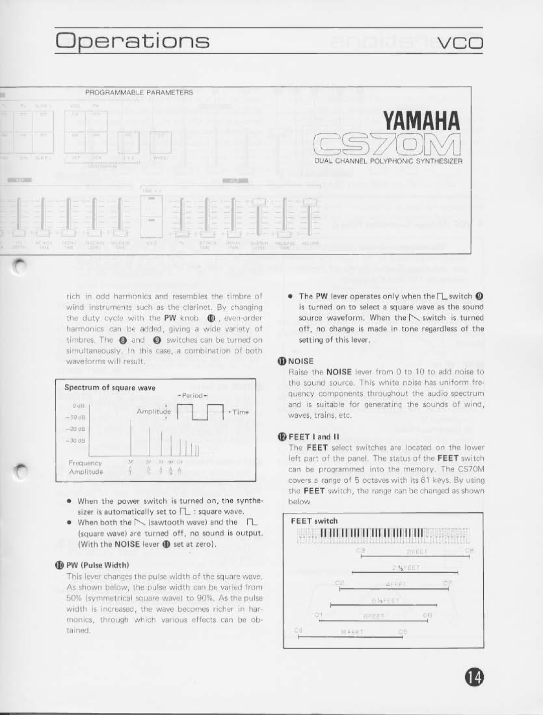 Yamaha CS70M manual 