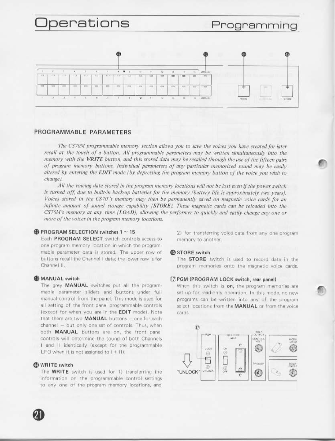 Yamaha CS70M manual 