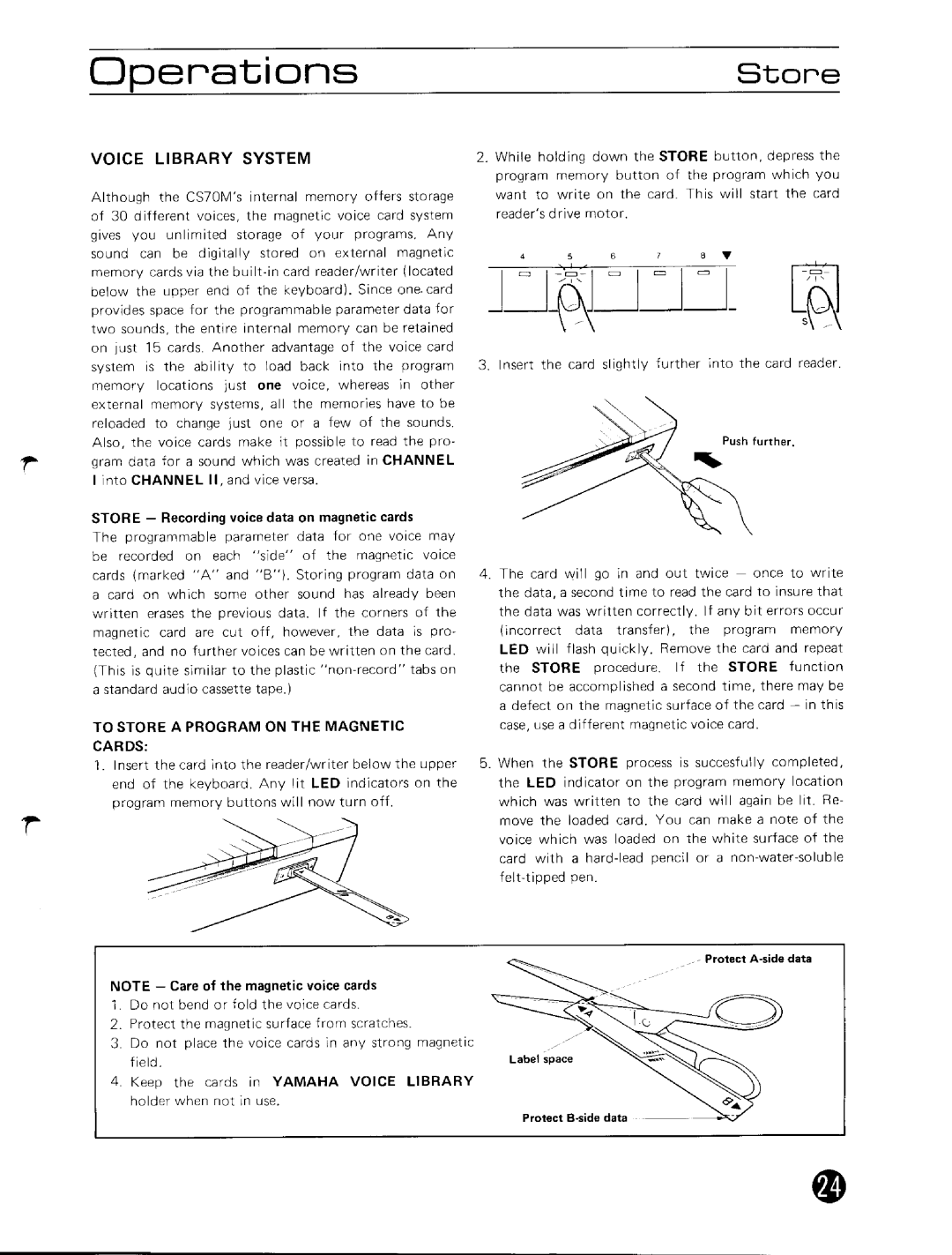 Yamaha CS70M manual 