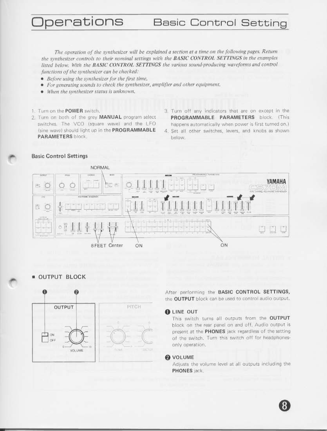 Yamaha CS70M manual 