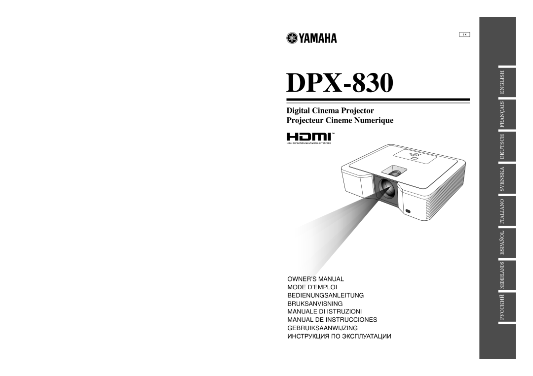 Yamaha DPX-830 owner manual 