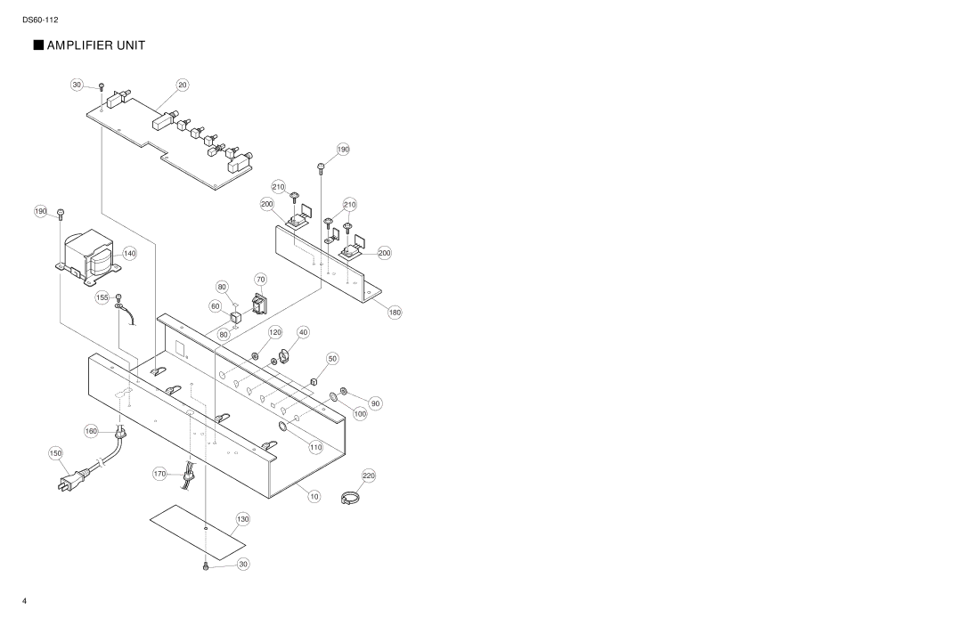 Yamaha DS60-112 service manual Amplifier Unit 