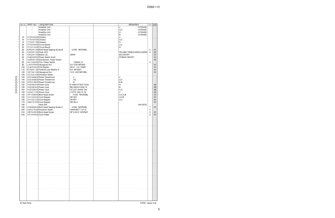 Yamaha DS60-112 service manual V7504900 