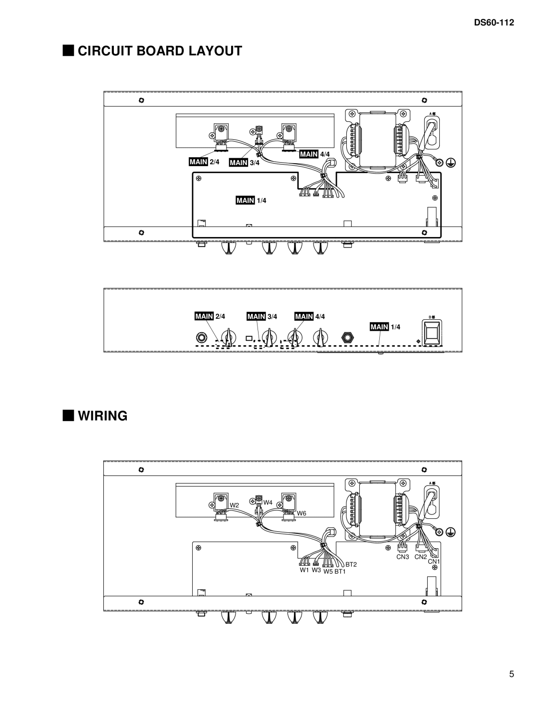 Yamaha DS60-112 service manual Circuit Board Layout, Wiring 