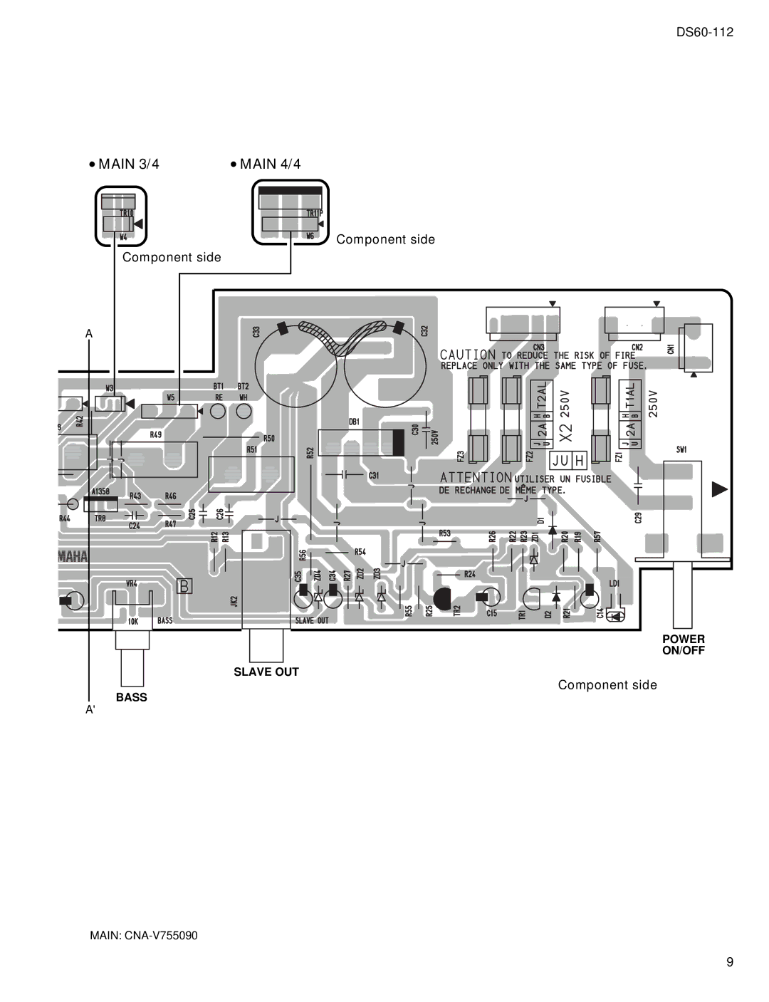 Yamaha DS60-112 service manual Main 3/4 Main 4/4 