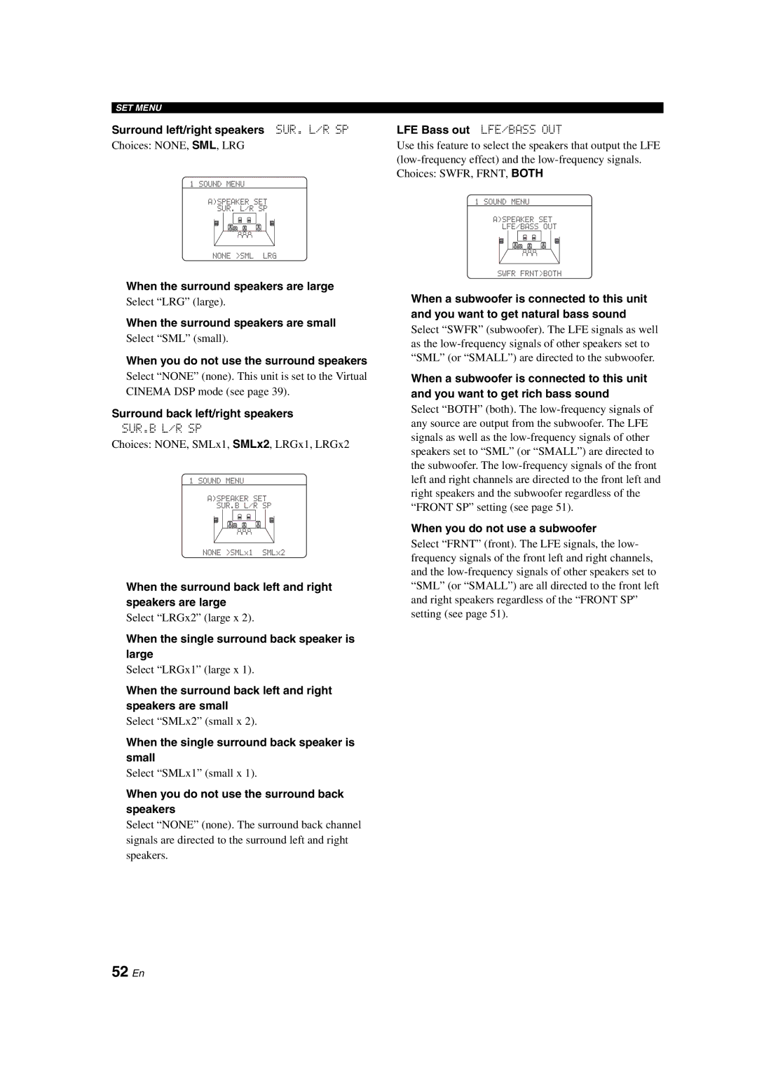 Yamaha DSP-AX563 owner manual 52 En 