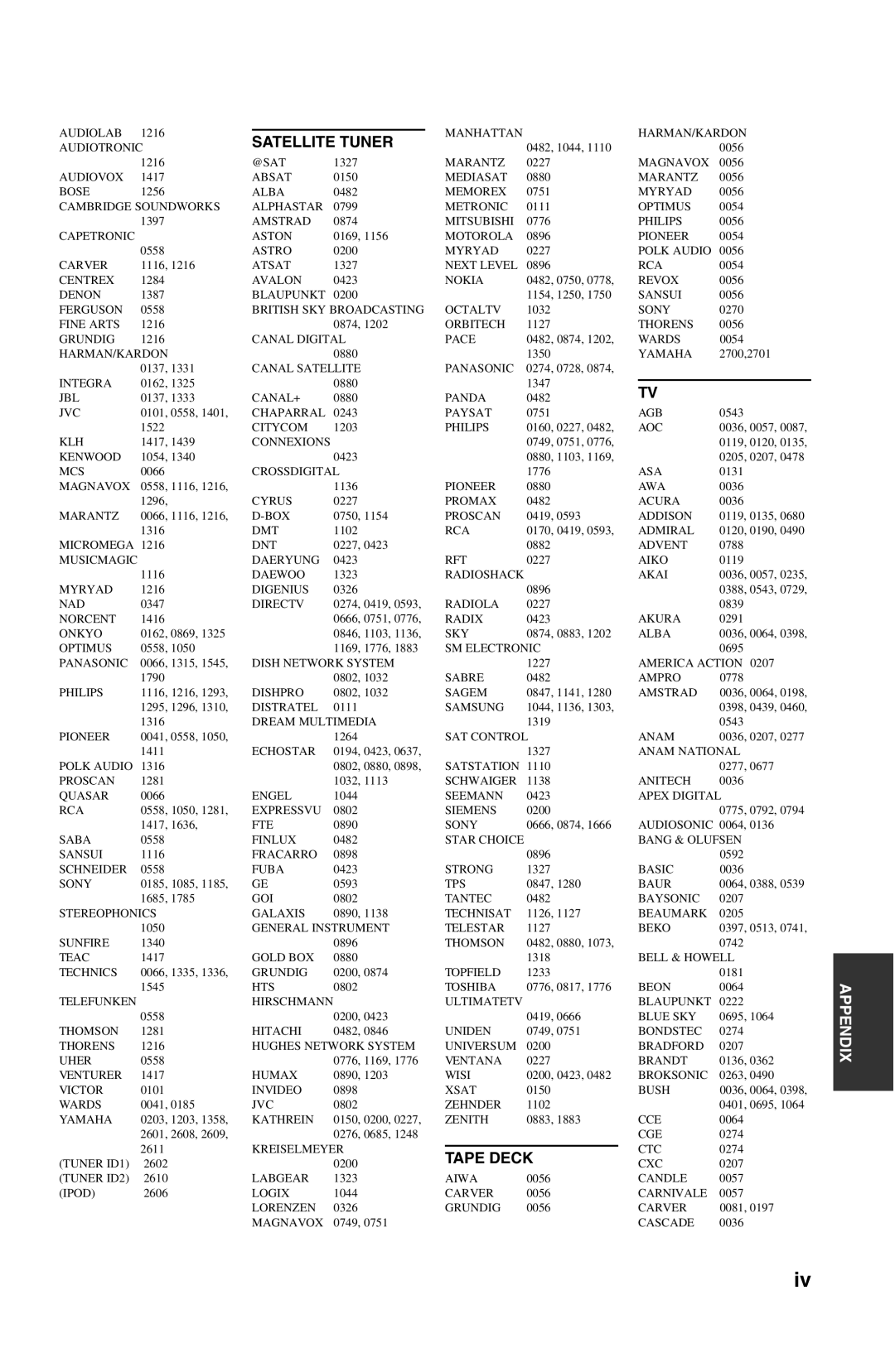 Yamaha DSP-AX763 owner manual Satellite Tuner 