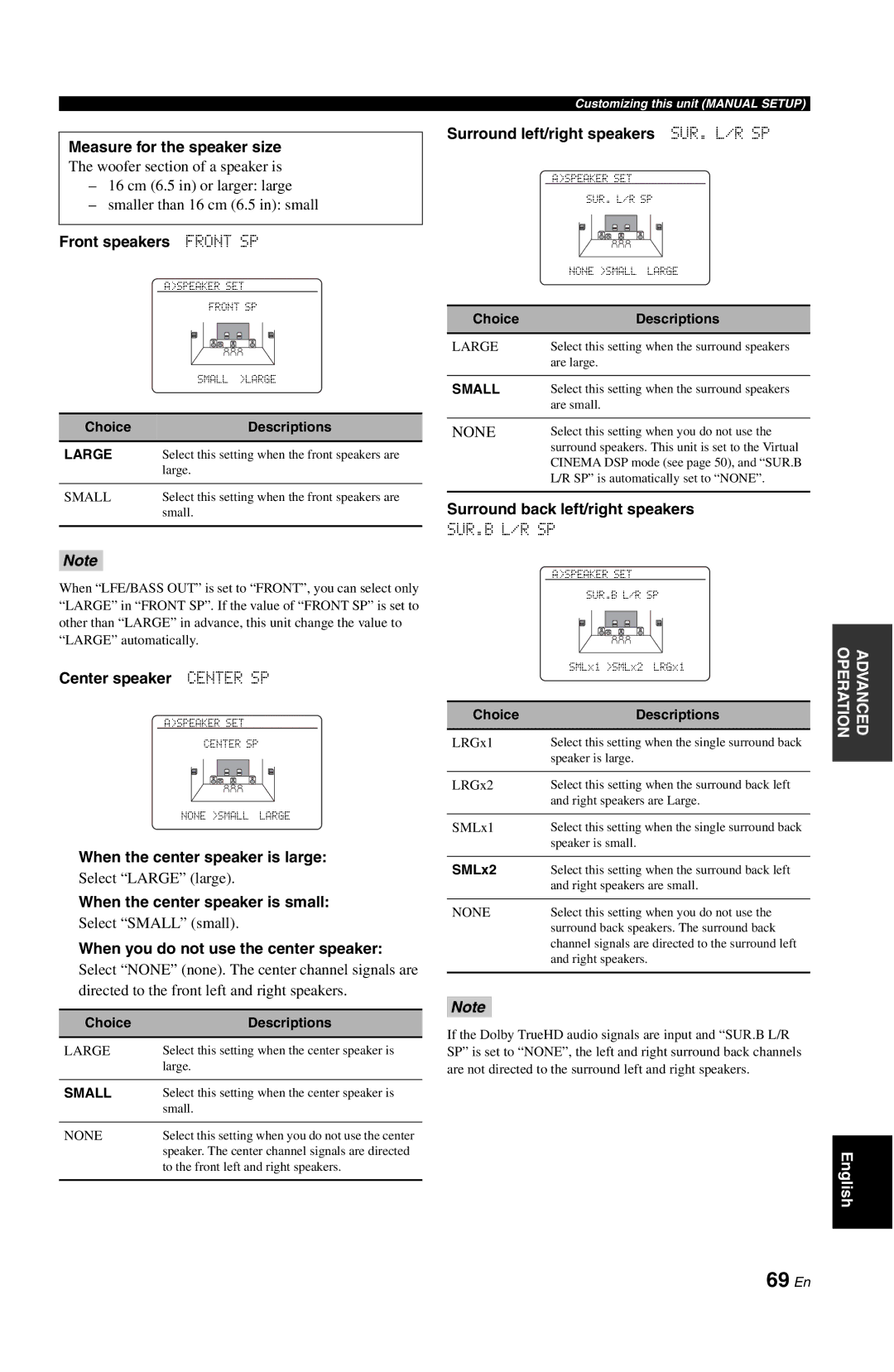 Yamaha DSP-AX763 owner manual 69 En 