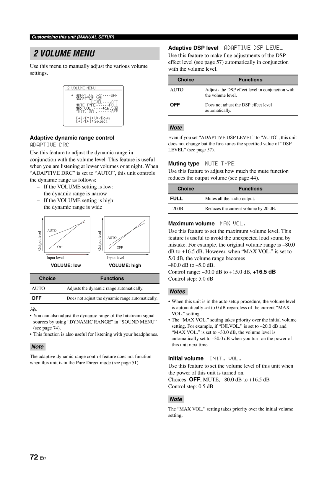 Yamaha DSP-AX763 owner manual 72 En 