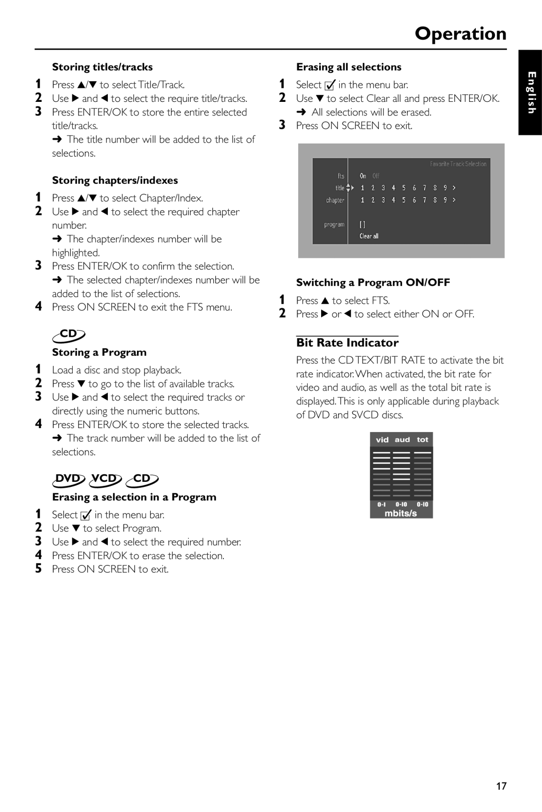 Yamaha DV-S5550 owner manual Bit Rate Indicator, Dvd Vcd Cd 