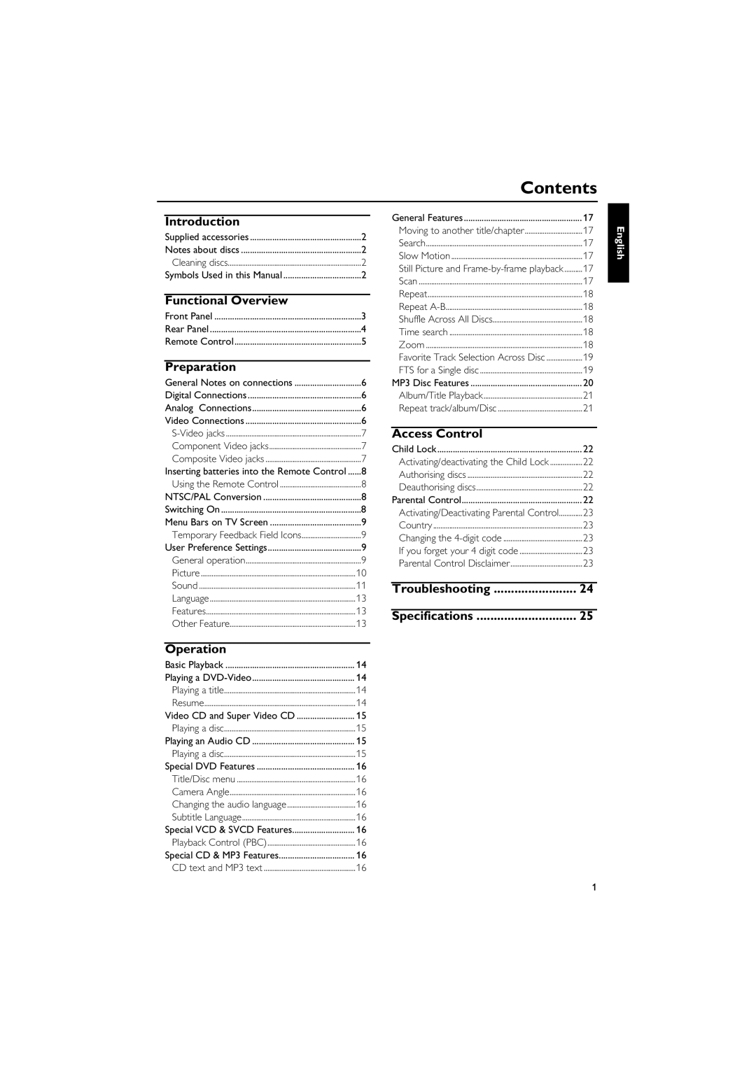 Yamaha DVD CHANGER owner manual Contents 