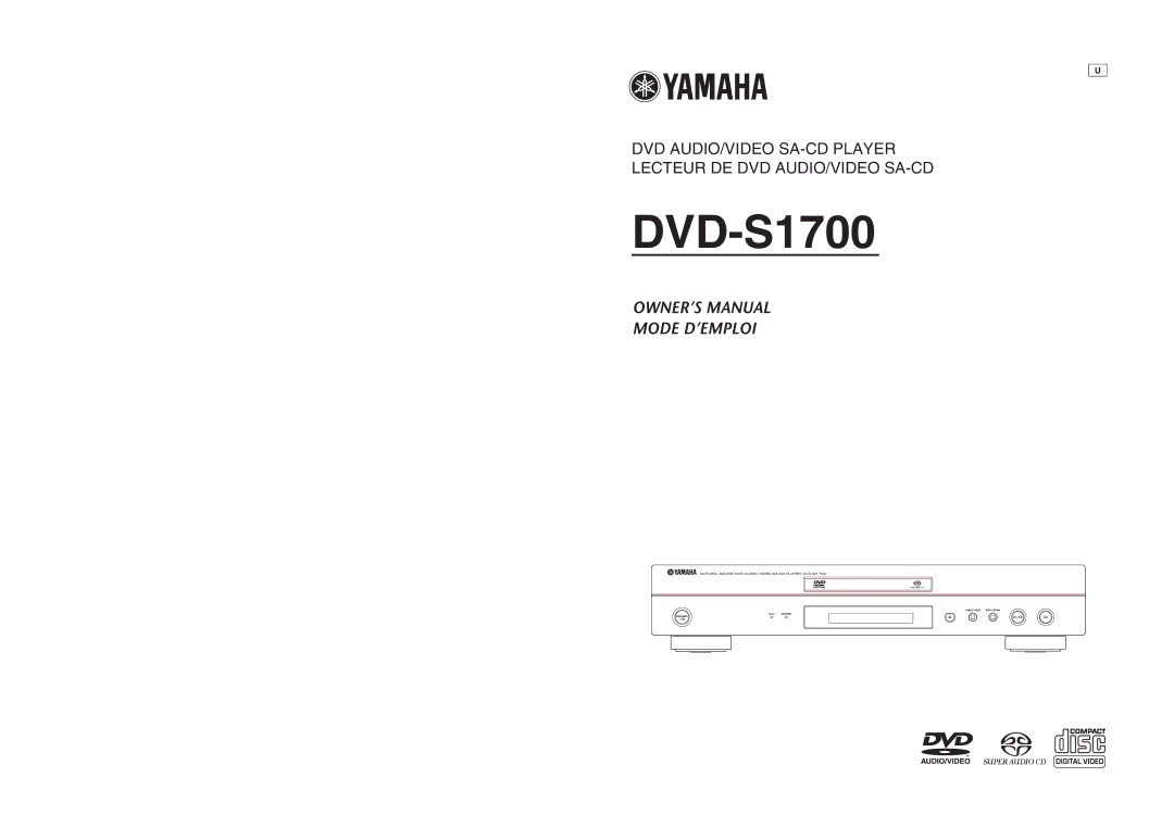 Yamaha DVD Player, 127 manual DVD-S1700 