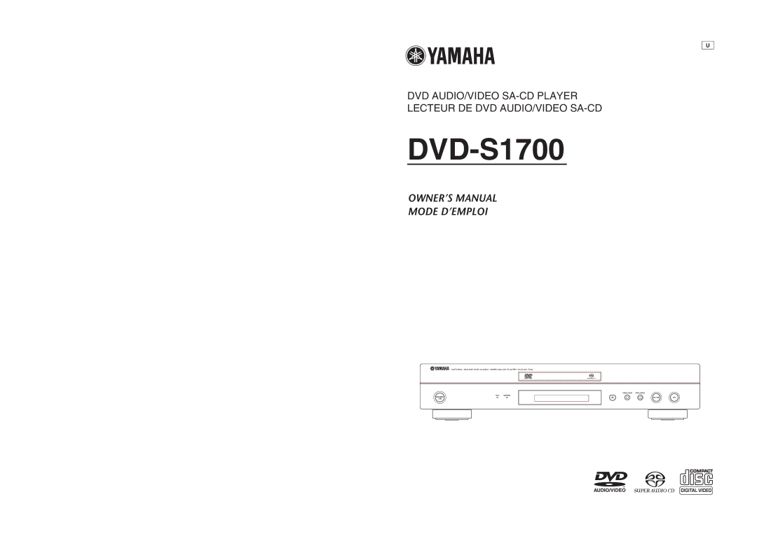 Yamaha DVD-S1700B manual 