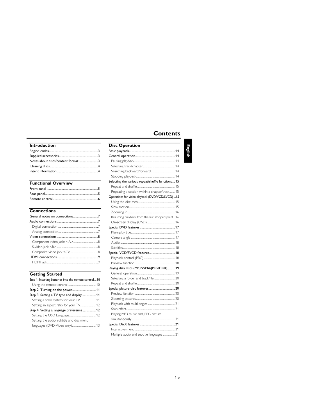 Yamaha DVD-S659BL manual Contents 