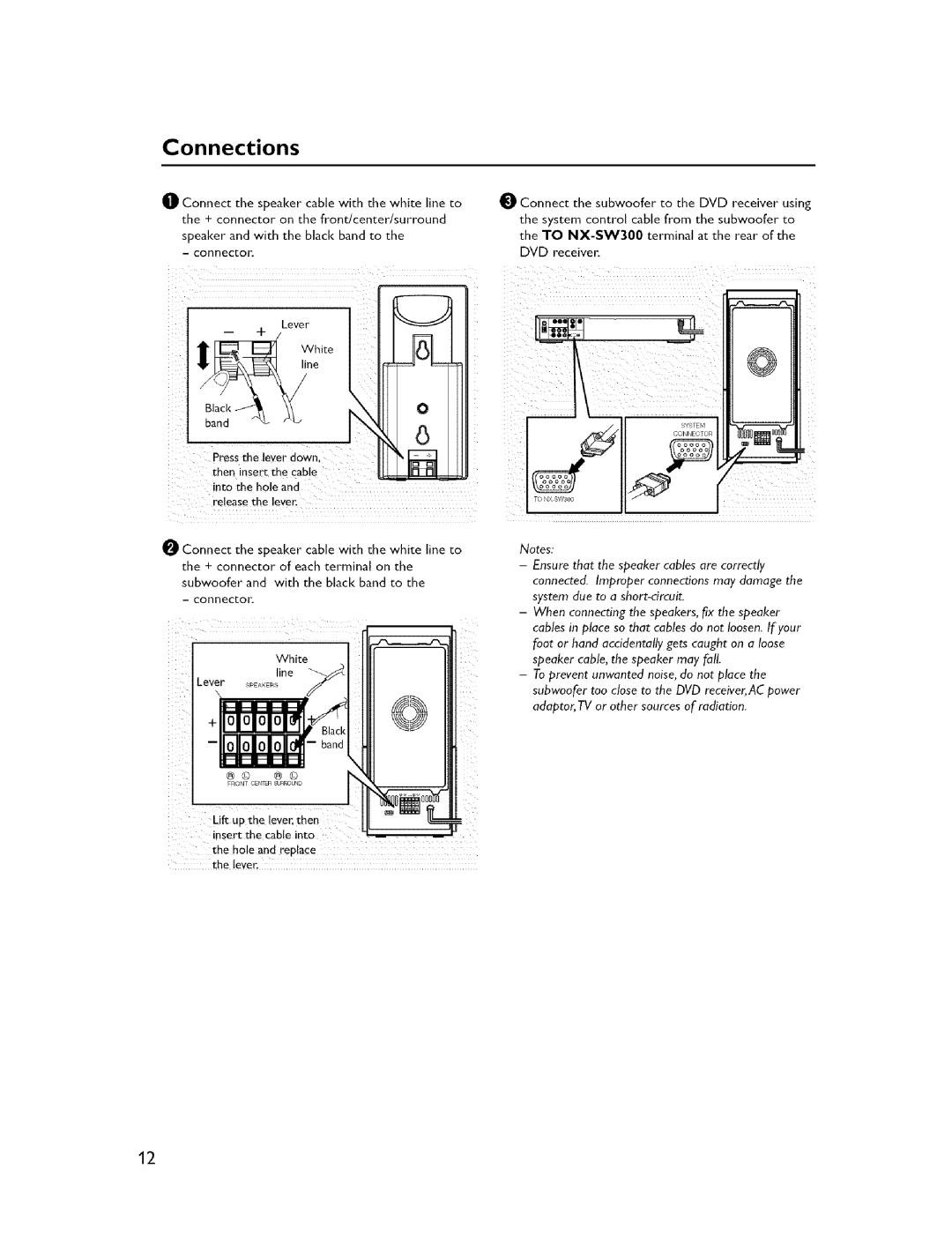 Yamaha DVR-C300, NX-C300, NX-S300, NX-SW300, NX-F300, DVX-C300SW owner manual System due to a short-circuit 