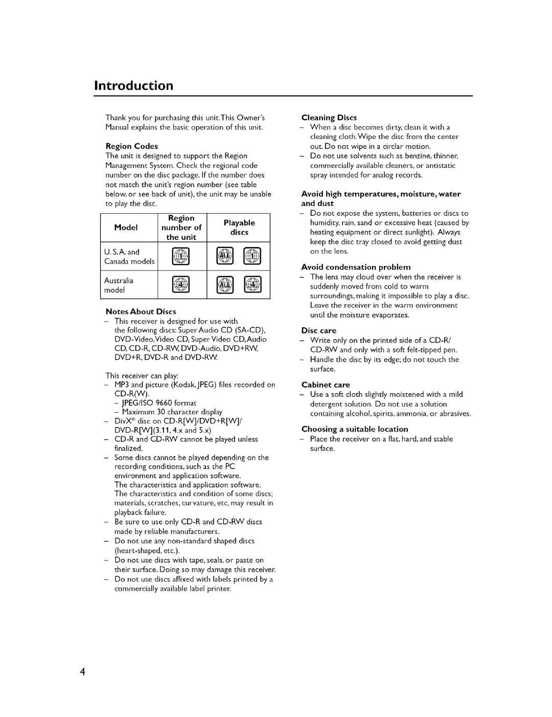 Yamaha NX-C300, DVR-C300, NX-S300, NX-SW300, NX-F300, DVX-C300SW owner manual Introduction 