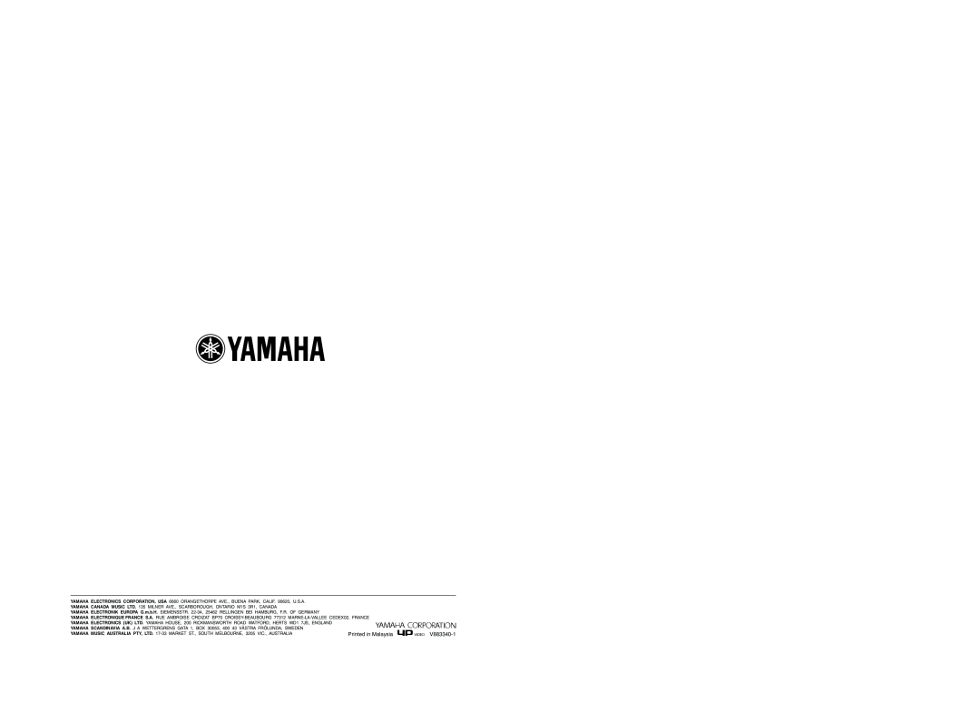 Yamaha DVX-S100 owner manual V883340-1 