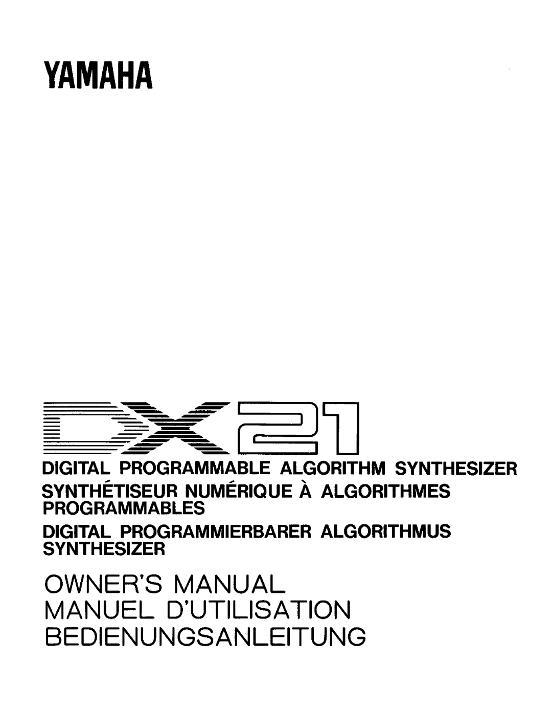 Yamaha DX21 manual 