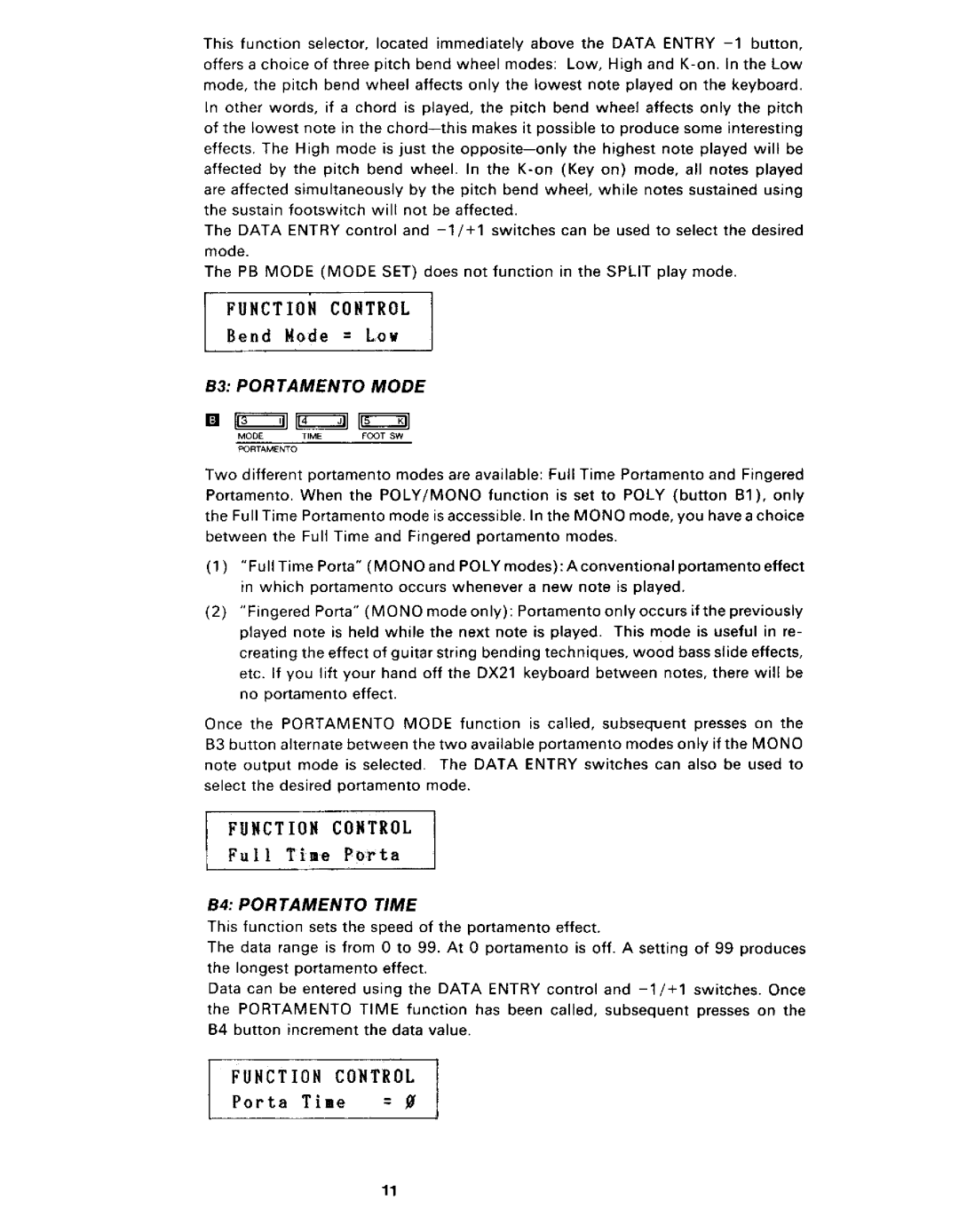 Yamaha DX21 manual 