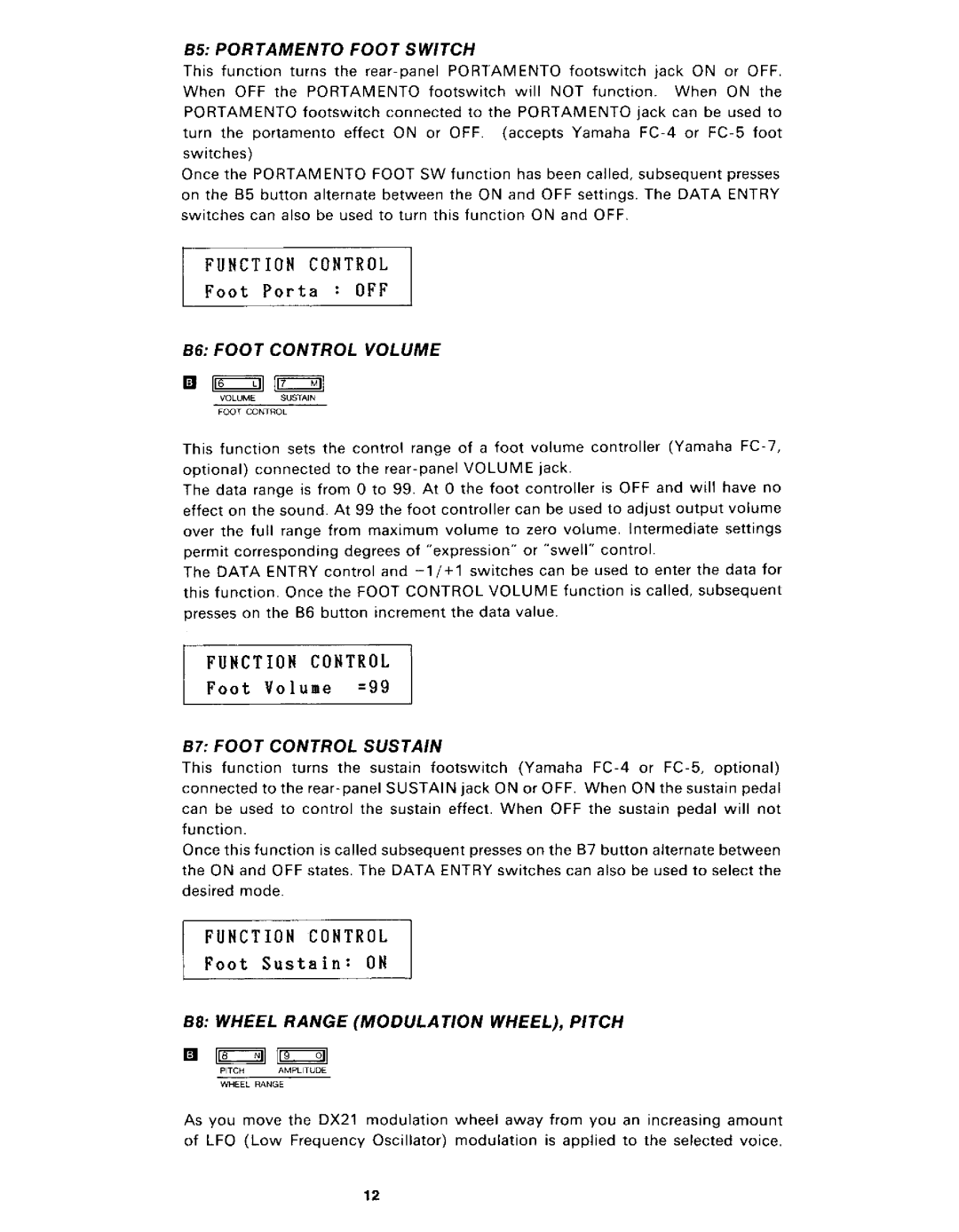 Yamaha DX21 manual 