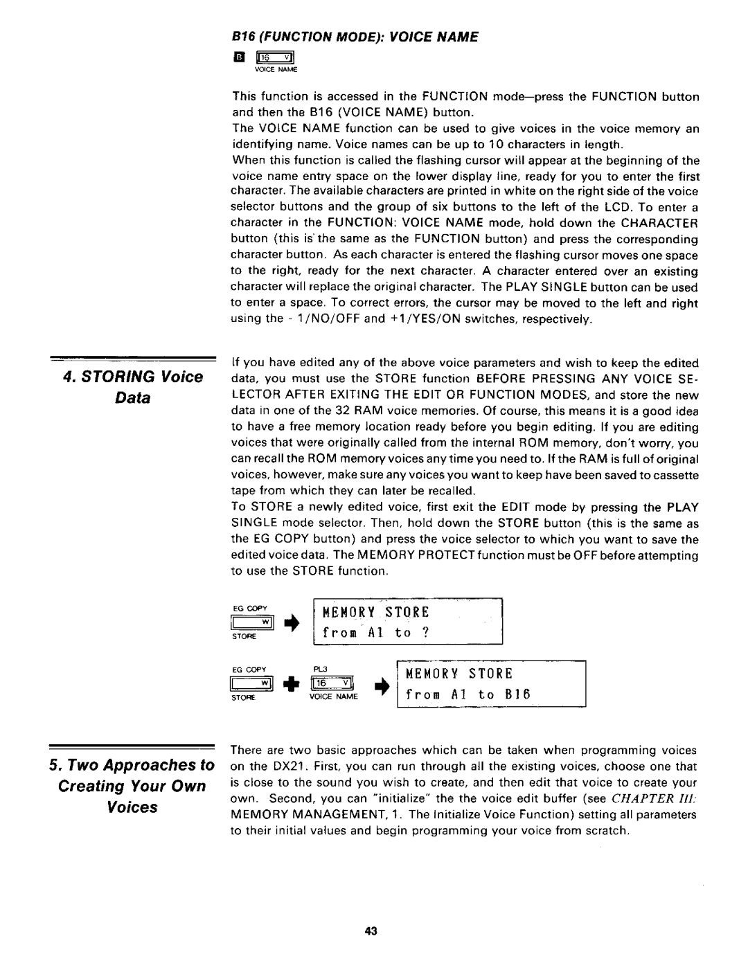 Yamaha DX21 manual 