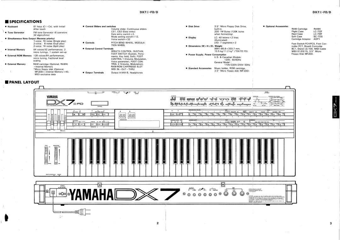 Yamaha DX7 II FD manual 