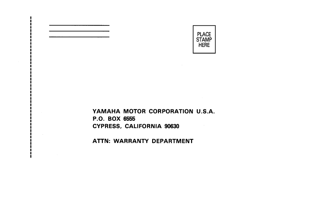 Yamaha EF1600, EF2600, YG2600 owner manual 