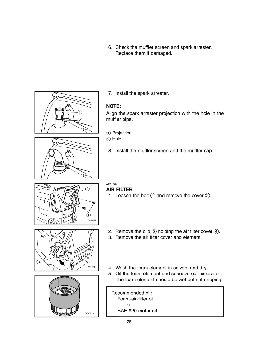 Yamaha EF3000iSE, EF3000iSEB owner manual AIR Filter 