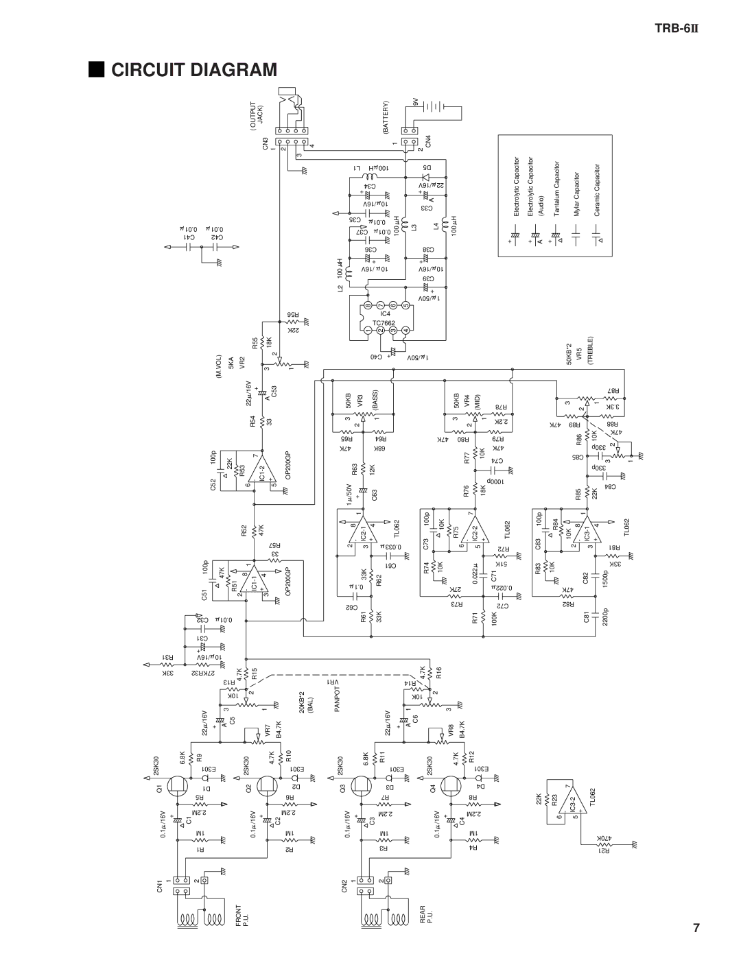 Yamaha 11391, ELECTIC BASS TRB-6 2 service manual Circuit Diagram, IC4 