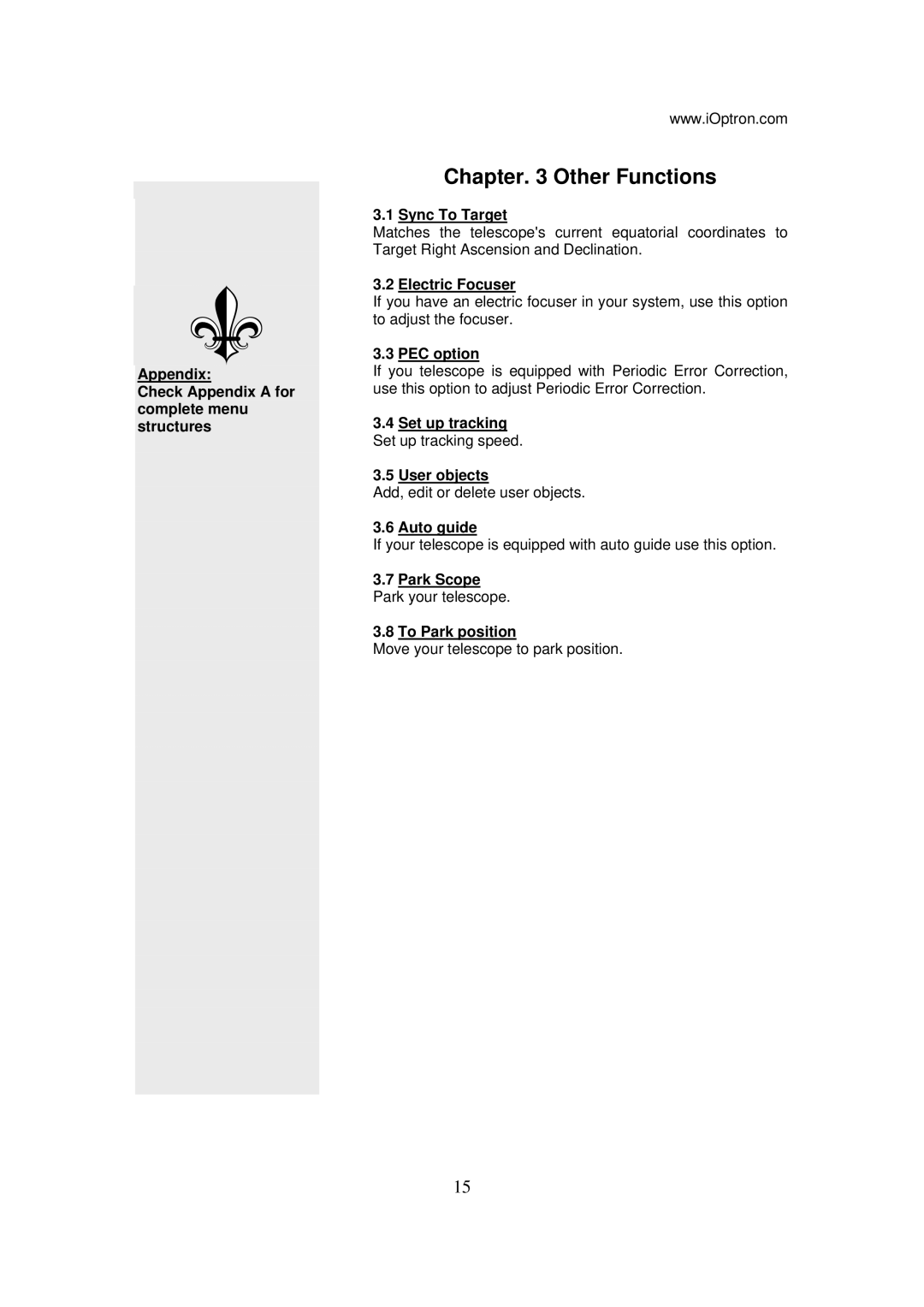 Yamaha G SERIES manual Chapter Other Functions 