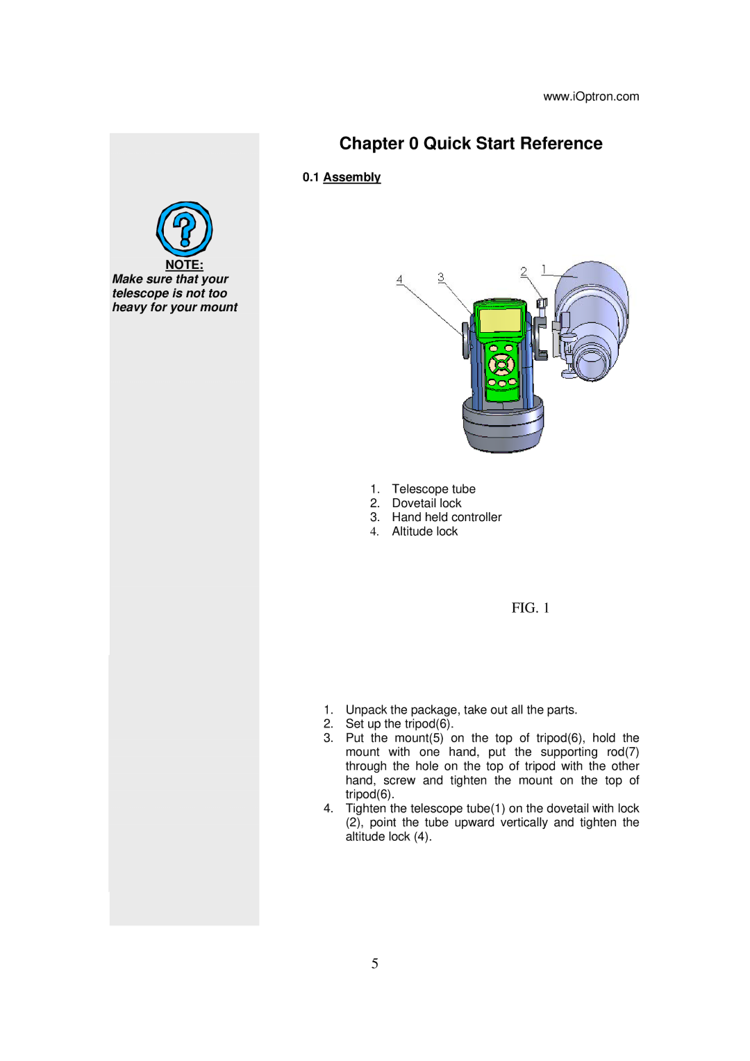 Yamaha G SERIES manual Quick Start Reference, Assembly 