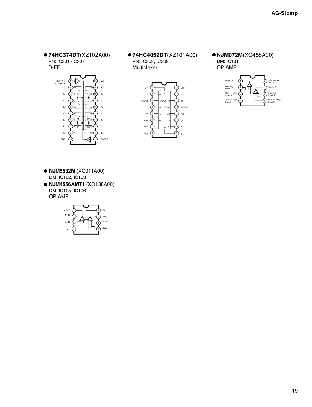 Yamaha GA 011589 service manual NJM5532M XC011A00 