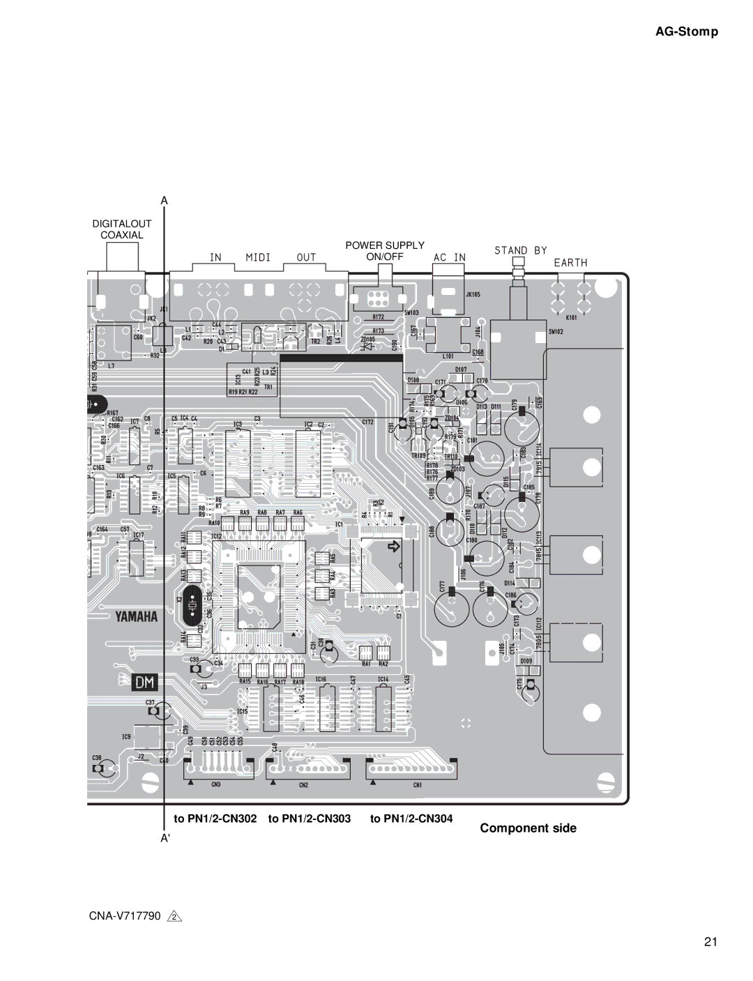 Yamaha GA 011589 service manual To PN1/2-CN302 To PN1/2-CN303 To PN1/2-CN304 