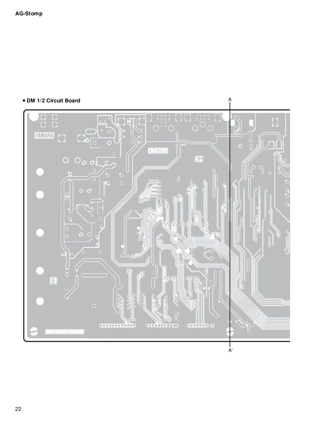 Yamaha GA 011589 service manual AG-Stomp DM 1/2 Circuit Board 