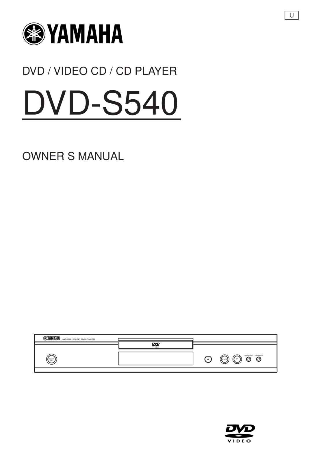 Yamaha HTR-5630RDS owner manual DVD-S540 