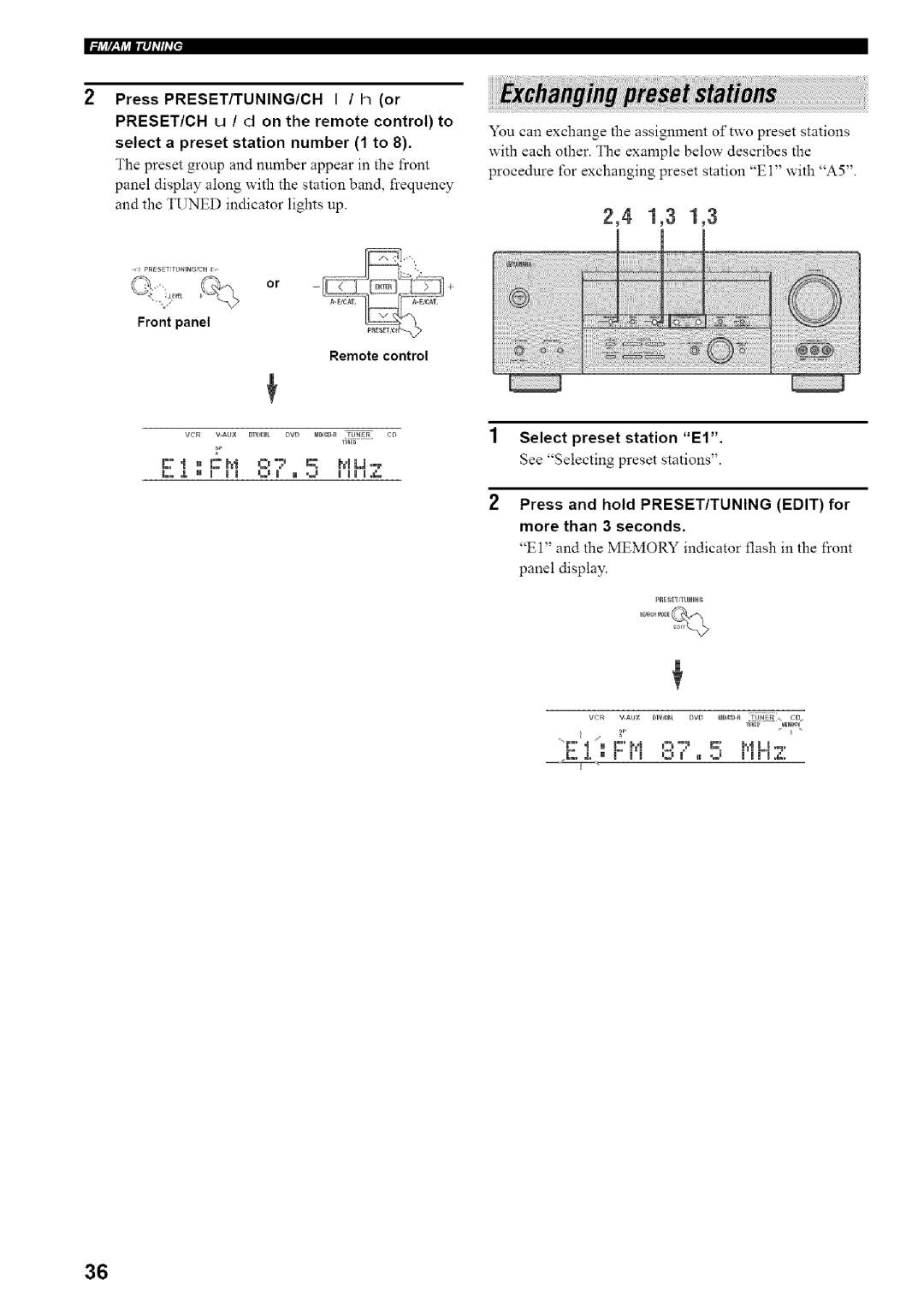 Yamaha HTR-5835 owner manual Lttllgiq*l*F, Press and hold PRESET/TUNING Edit for more than 3 seconds, IB E. M B m. KdLJ ,-r 