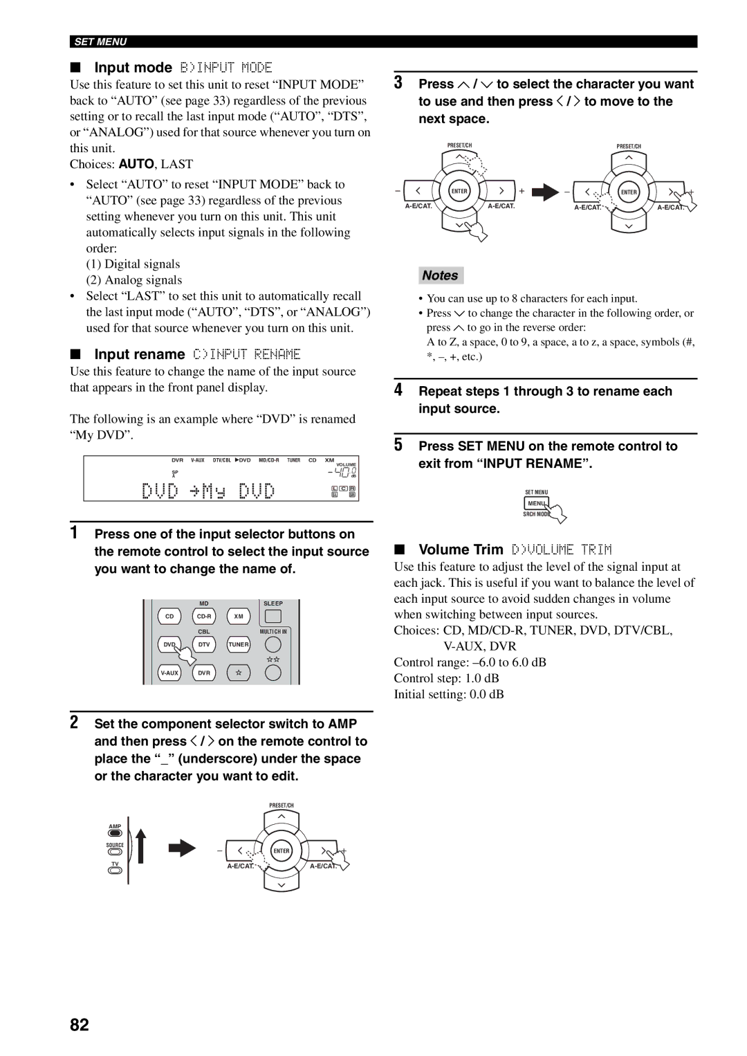 Yamaha HTR-5940 owner manual DVD My DVD 