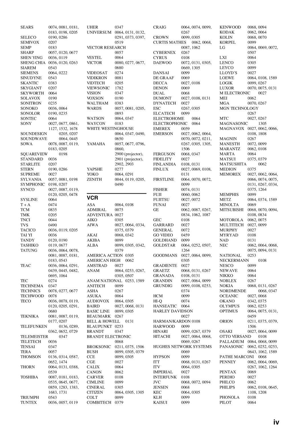 Yamaha HTR-5990 owner manual Vcr 